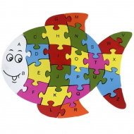 ABC - 123 puzzle educativ cu pești