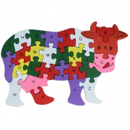 ABC - 123 vacă arbore puzzle educativ