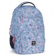 Ars Una: Pearl Blossom ghiozdan școlar cu flori AU-6, rucsac 34x45x26cm