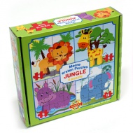 Primul meu puzzle: Animale de junglă 4 in 1 baby puzzle