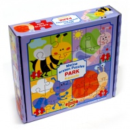 Primul meu puzzle: Animale mici din grădină 4 in 1 baby puzzle