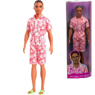 Barbie: Ken păpușa fashionistă în rochie roz cu flori - Mattel