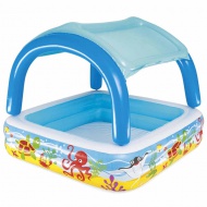 Bestway: Beach Buddy™ piscină de joacă cu acoperiș de protecție solară 140 x 140 x 114 cm