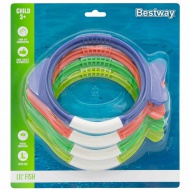 Bestway: Set de inele de înot în formă de peștișor Lil Fish™, set de 4 bucăți.