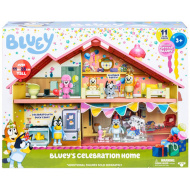 Bluey: Set de joacă casă de familie festivă cu figurina Bluey sărbătorească