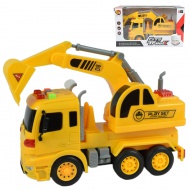 City Truck: Camion cu excavator cu lumina și sunet 20cm