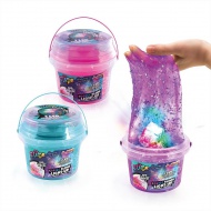 Deci, So Slime cu LED-uri luminoase, slime cosmic într-un recipient, disponibil în mai multe variante.