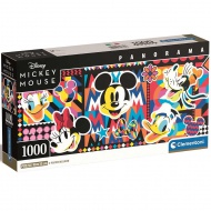 Disney: Puzzle panoramic clasic cu Mickey Mouse de 1000 de piese, 98x33cm - Clementoni