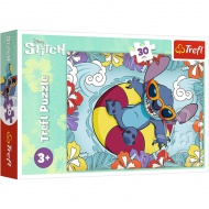 Disney Stitch se bucură de vacanță puzzle de 30 de piese - Trefl