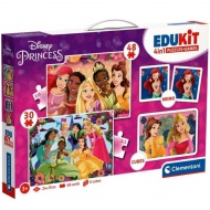 Edukit: Prințesele Disney 4 în 1 colecție de jocuri - Clementoni