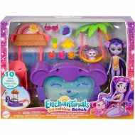 Enchantimals: Set de joacă petrecerea la piscină a maimuței - Mattel