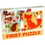 Puzzle pentru bebelusi cu animale de pădure - D - Toys