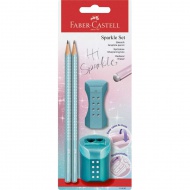 Faber-Castell: Set de instrumente de scris Sparkle, culoare albastru ocean