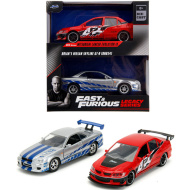 Fast and Furious: Mitsubishi Lancer Evolution IX și Nissan Skyline GT-R (BNR34) set de 2 bucăți la scară 1/32 - Jada Toys