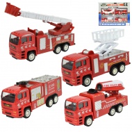 Fire Rescue Team: set de 4 mașini de pompieri din metal