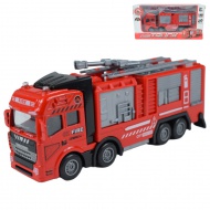 Fire Truck: Camion de pompieri din metal cu roți pivotante 20cm