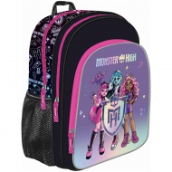 Ghiozdan negru Monster High, rucsac 38x30x18cm