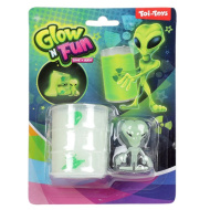 GlowN Fun Slime Alien: Slime fluorescent în butoi cu ulei cu figurină extraterestră