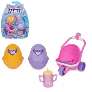 Hatchimals Alive! Hatch NStroll surpriză set de figurine în ou, cu cărucior.