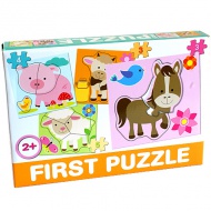 Puzzle pentru bebelusi cu animale de casă - D - Toys