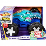 Hot Wheels Monster Trucks: Mașinuță interactivă Mega Wrex cu telecomandă - Mattel