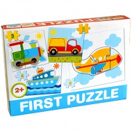 Puzzle pentru bebelusi cu masini - D - Toys