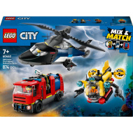 LEGO® City: Elicopter, mașină de pompieri și submarin într-un singur pachet (60462)