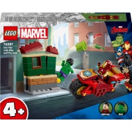 LEGO® Marvel: Iron Man cu motocicletă și Hulk (76287)