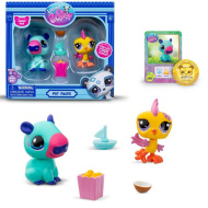 Littlest Pet Shop: Jungle Pals - Set figurine Capybara și Papagal Seria 2