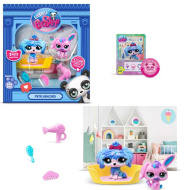 Littlest Pet Shop: Petfluencers cățeluș și iepuraș set de 2 figurine - Super salon seria 2