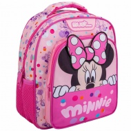 Luna: Ghiozdan școlar cu două compartimente rotunjite Minnie Mouse 27x10x31cm