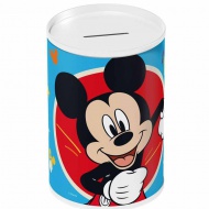 Luna: Pușculiță metalică cilindrică Mickey Mouse 10x15cm