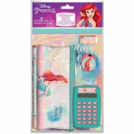 Luna: Set de scris Disney Prințese - Ariel cu calculator, pachet de 6 bucăți.