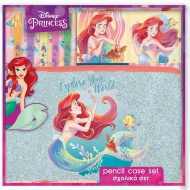 Luna: Set de scris prințese Disney - Ariel în geantă de PVC