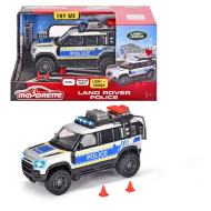 Majorette: Mașină de poliție Land Rover din metal cu lumină și sunet 12cm - Simba Toys