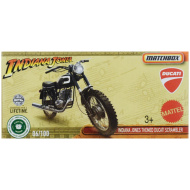 Matchbox: Cutie de carton tematică Indiana Jones Ducati Scrambler motocicletă 1/64 - Mattel