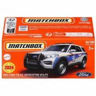 Matchbox: Mașinuță 2023 Ford Police Interceptor Utility în cutie de carton 1/64 - Mattel