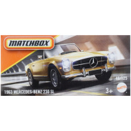 Matchbox: Mașinuță Mercedes-Benz 230 SL din 1963 în cutie de carton, scară 1/64 - Mattel