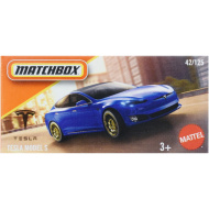 Matchbox: Mașinuță Tesla Model S albastră în cutie de carton 1/64 - Mattel