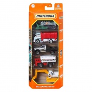 Matchbox: Set de 5 mașinuțe MBX Construction III - Mattel