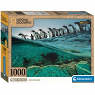 National Geographic - Puzzle cu 1000 de piese cu pinguini din Samoa - Clementoni