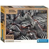 National Geographic - Puzzle cu zebre de 1000 de piese - Clementoni