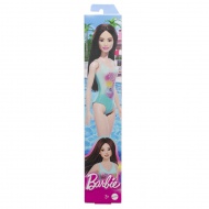 Păpușa Barbie Beach în costum de baie albastru cu model flamingo - Mattel