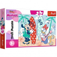 Personaje Disney pe plajă puzzle de 30 piese - Trefl