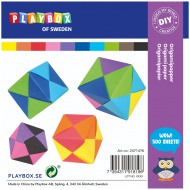 PlayBox: Set de hârtie origami, 500 de bucăți, 15x15 cm