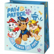 Pungă de cadou exclusivă de dimensiuni mari cu model Paw Patrol, 27x14x33cm