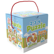 Puzzle de 2-3-4 piese - Animale de fermă