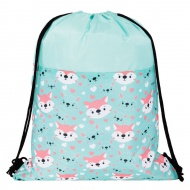 Sac de sport St.Right Lovely Fox cu vulpe, 43x32cm