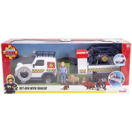 Sam pompierul: Set de joacă VET 4x4 cu remorcă și figurina Lizzie - Simba Toys