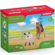 Schleich: Farm World - Set de joacă concurs de laț cu cowgirl (42577)